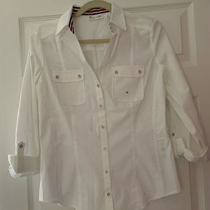 Stretch secret snap shirt